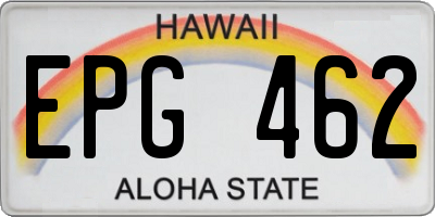 HI license plate EPG462