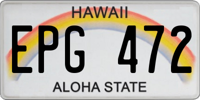 HI license plate EPG472