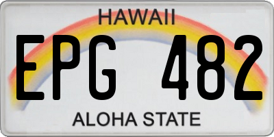 HI license plate EPG482