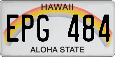 HI license plate EPG484