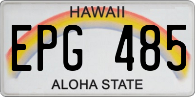 HI license plate EPG485