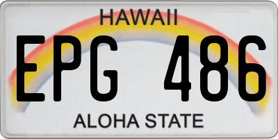 HI license plate EPG486