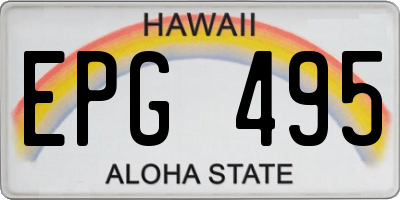 HI license plate EPG495