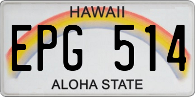 HI license plate EPG514