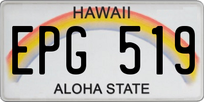 HI license plate EPG519