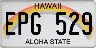 HI license plate EPG529