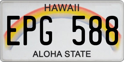 HI license plate EPG588