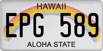 HI license plate EPG589