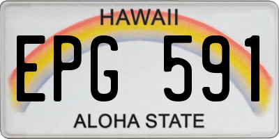 HI license plate EPG591