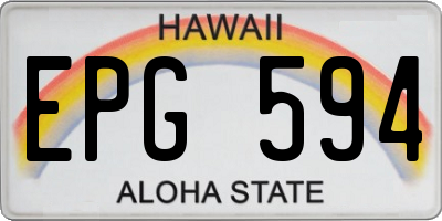 HI license plate EPG594