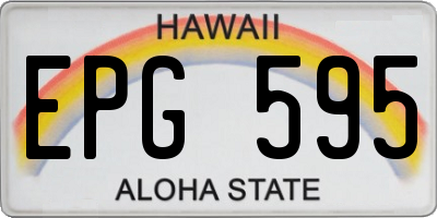 HI license plate EPG595