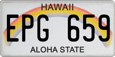 HI license plate EPG659