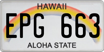 HI license plate EPG663
