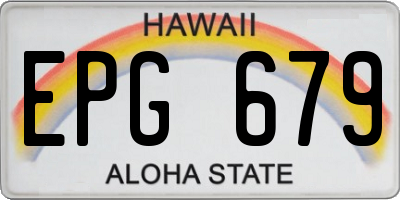 HI license plate EPG679