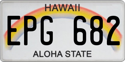 HI license plate EPG682