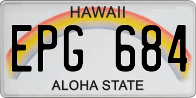 HI license plate EPG684