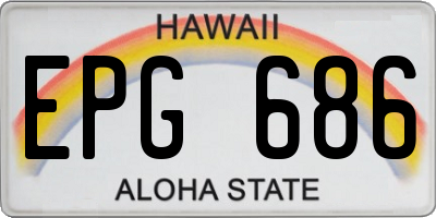 HI license plate EPG686