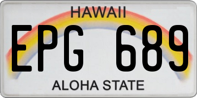 HI license plate EPG689