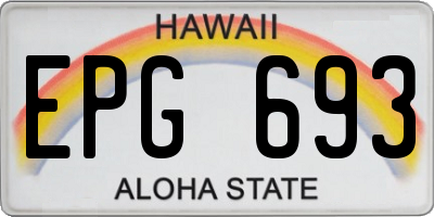 HI license plate EPG693