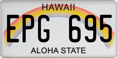 HI license plate EPG695