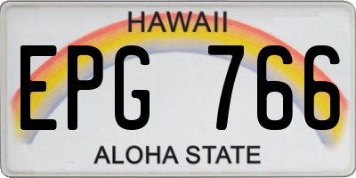 HI license plate EPG766