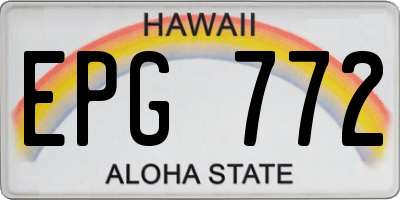 HI license plate EPG772
