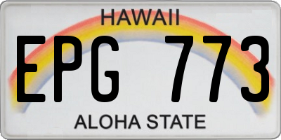 HI license plate EPG773