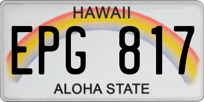 HI license plate EPG817