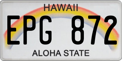 HI license plate EPG872