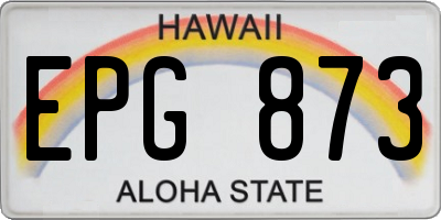 HI license plate EPG873