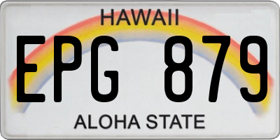 HI license plate EPG879