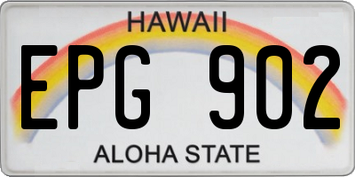 HI license plate EPG902