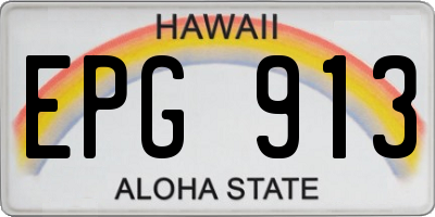 HI license plate EPG913
