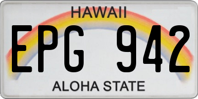 HI license plate EPG942