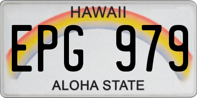 HI license plate EPG979