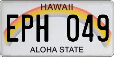 HI license plate EPH049