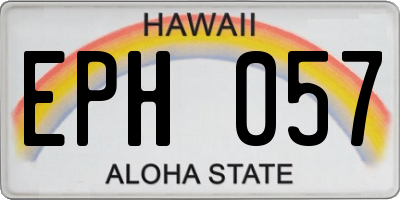 HI license plate EPH057