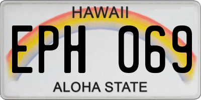 HI license plate EPH069