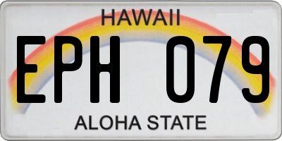 HI license plate EPH079