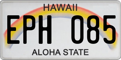 HI license plate EPH085