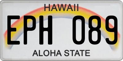 HI license plate EPH089