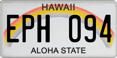 HI license plate EPH094