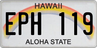 HI license plate EPH119