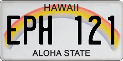 HI license plate EPH121