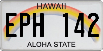 HI license plate EPH142