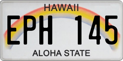HI license plate EPH145