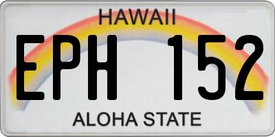HI license plate EPH152