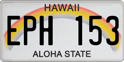 HI license plate EPH153