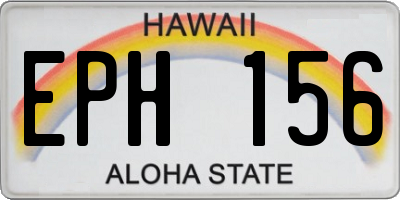HI license plate EPH156