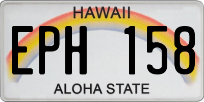 HI license plate EPH158